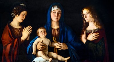 Madonna and Child with Saint Catherine of Alexandria and Mary Magdalene (Sacra Conversazione) by Giovanni Bellini
